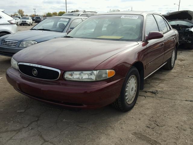 2G4WY55J4Y1268563 - 2000 BUICK CENTURY MAROON photo 2