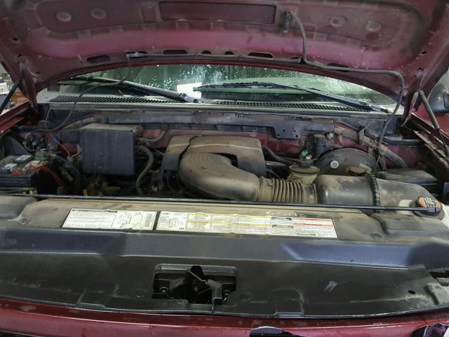 1FTEX18L2VKC51684 - 1997 FORD F150 BURGUNDY photo 7