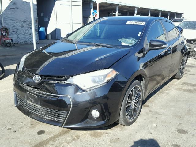 5YFBURHE4FP180793 - 2015 TOYOTA COROLLA L BLACK photo 2