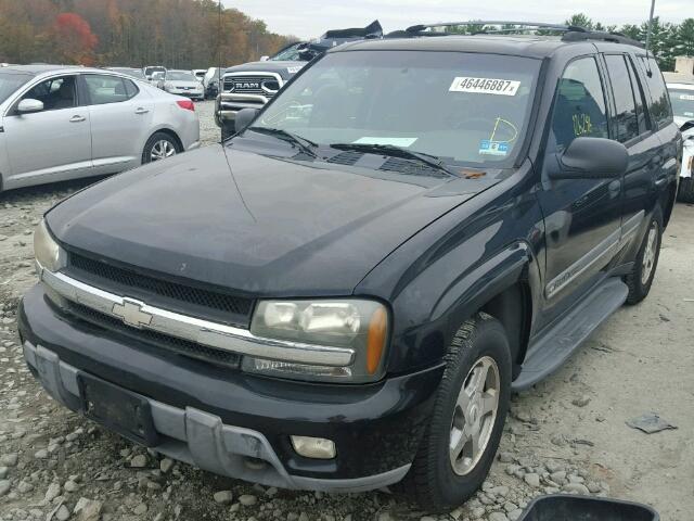 1GNDT13S822527956 - 2002 CHEVROLET TRAILBLAZE BLACK photo 2