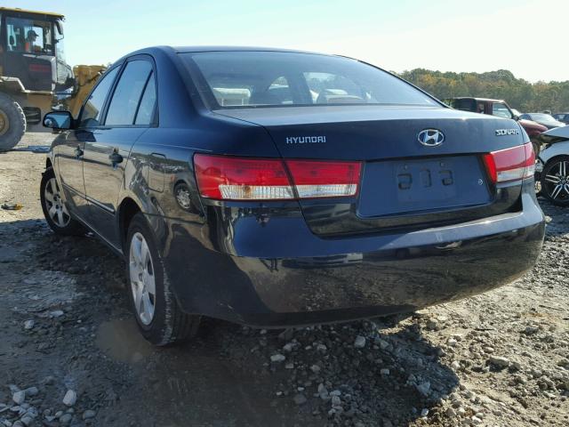 KMHET46C26A085170 - 2006 HYUNDAI SONATA GL BLACK photo 3