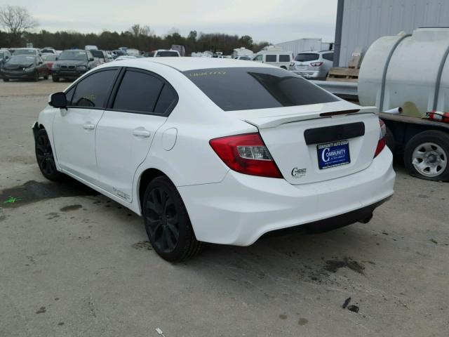 2HGFB6E59CH706025 - 2012 HONDA CIVIC SI WHITE photo 3