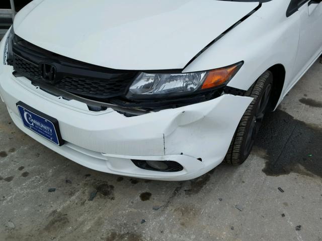 2HGFB6E59CH706025 - 2012 HONDA CIVIC SI WHITE photo 9