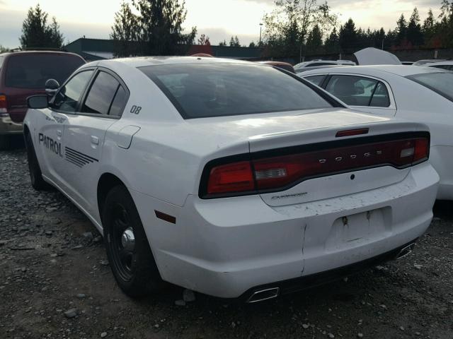 2B3CL1CG0BH565030 - 2011 DODGE CHARGER PO WHITE photo 3