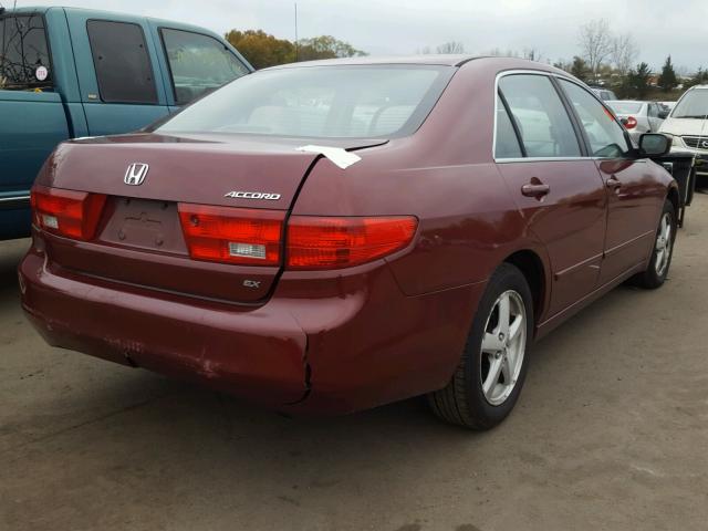 1HGCM56755A002610 - 2005 HONDA ACCORD EX RED photo 4