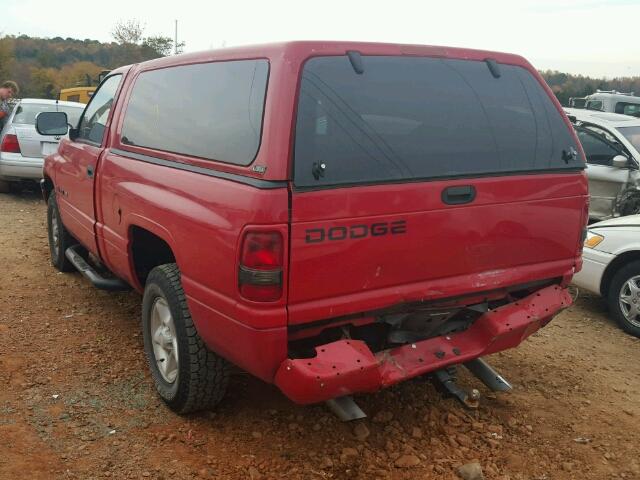 1B7HC16Z7VS316285 - 1997 DODGE RAM 1500 RED photo 3