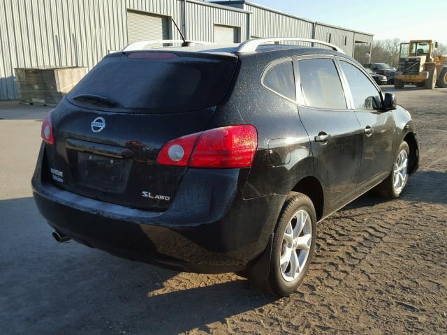 JN8AS58V88W108827 - 2008 NISSAN ROGUE S BLACK photo 4