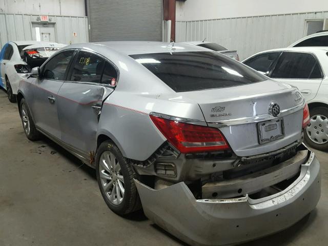 1G4GB5G36EF100335 - 2014 BUICK LACROSSE SILVER photo 3