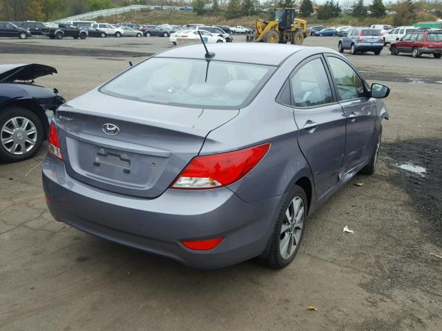 KMHCU4AE4GU082011 - 2016 HYUNDAI ACCENT SE GRAY photo 4