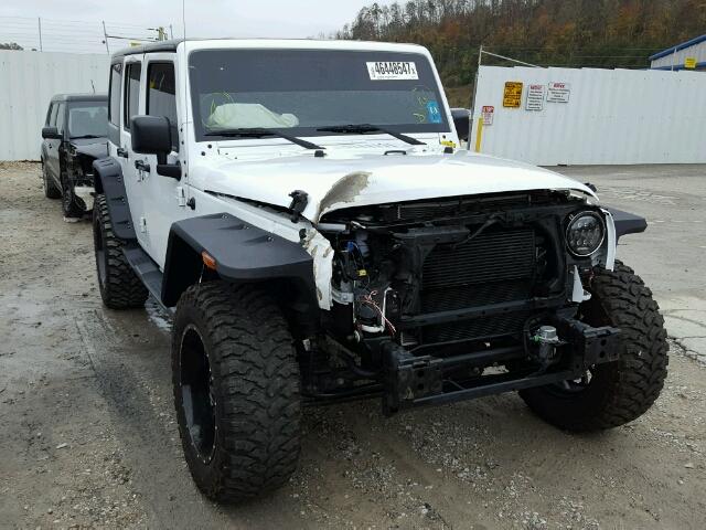 1C4BJWEG4FL647720 - 2015 JEEP WRANGLER U WHITE photo 1