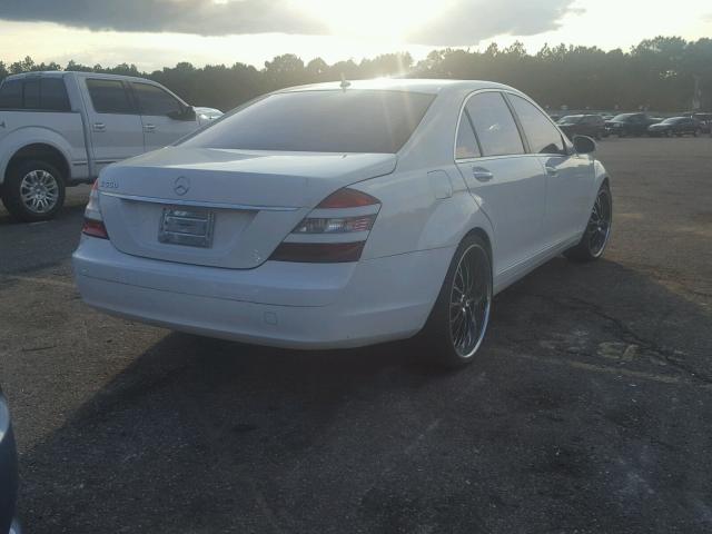 WDDNG71X17A029572 - 2007 MERCEDES-BENZ S 550 WHITE photo 4