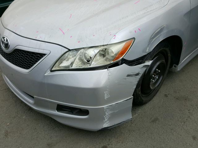 4T1BE46K07U016109 - 2007 TOYOTA CAMRY NEW SILVER photo 9