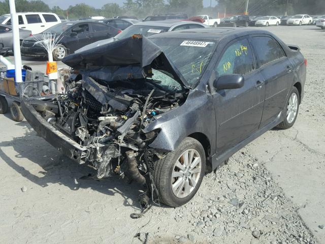 1NXBU4EE6AZ374112 - 2010 TOYOTA COROLLA BA CHARCOAL photo 2