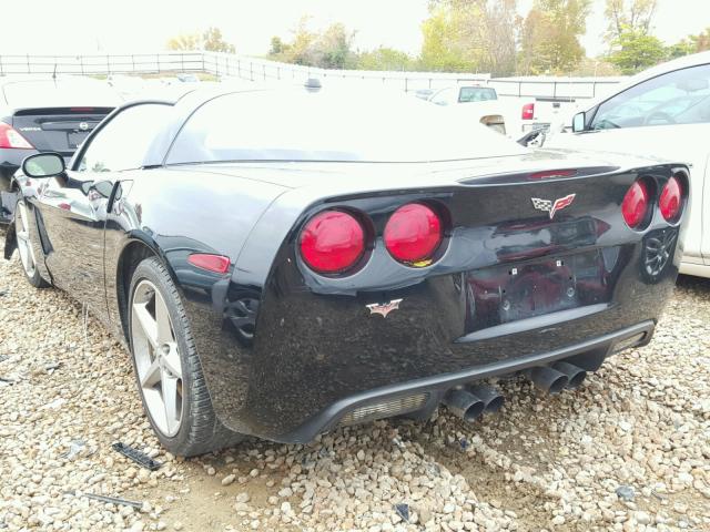 1G1YY24U755100605 - 2005 CHEVROLET CORVETTE BLACK photo 3