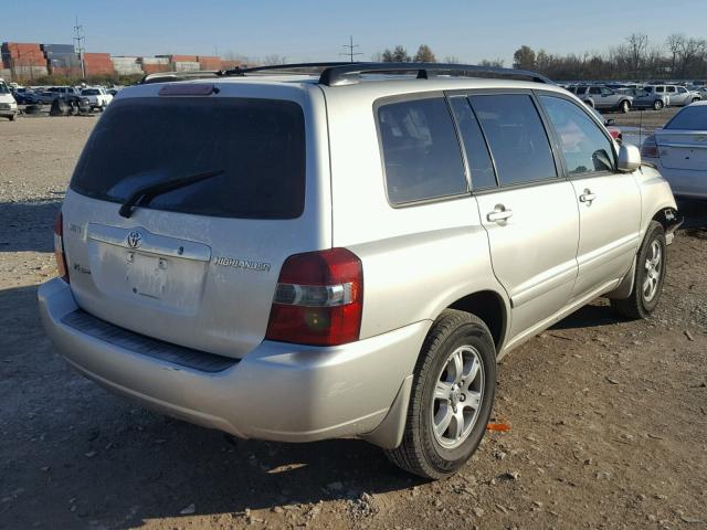 JTEEP21A650085501 - 2005 TOYOTA HIGHLANDER SILVER photo 4