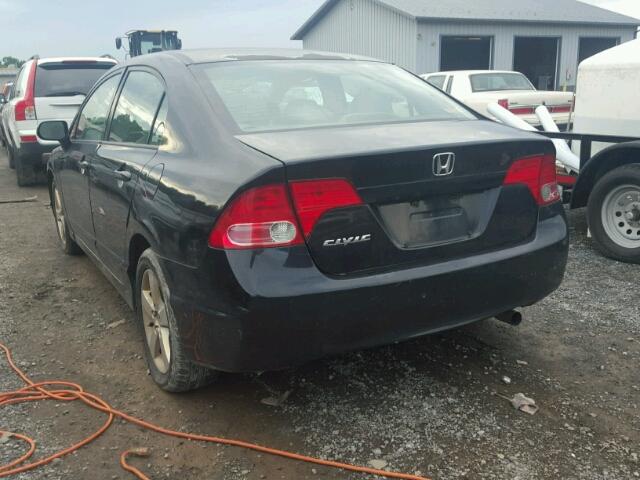2HGFA15938H511117 - 2008 HONDA CIVIC EXL შავი ფოტო 3