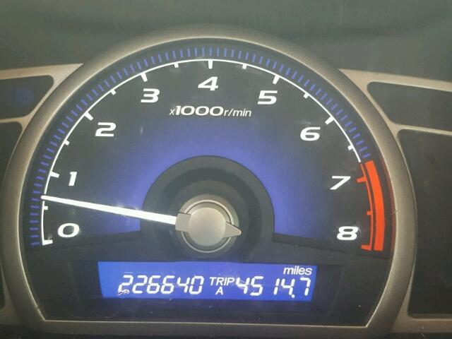 2HGFA15938H511117 - 2008 HONDA CIVIC EXL შავი ფოტო 8