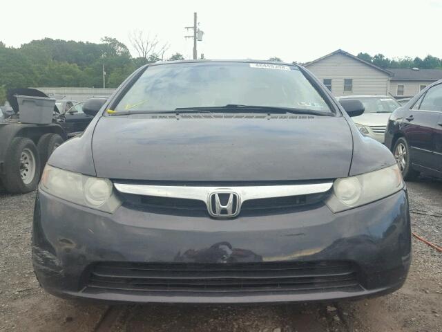 2HGFA15938H511117 - 2008 HONDA CIVIC EXL შავი ფოტო 9