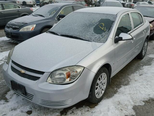 1G1AT58H897288348 - 2009 CHEVROLET COBALT LT SILVER photo 2