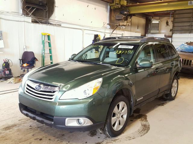 4S4BRCFC6A3337351 - 2010 SUBARU OUTBACK 2. GREEN photo 2