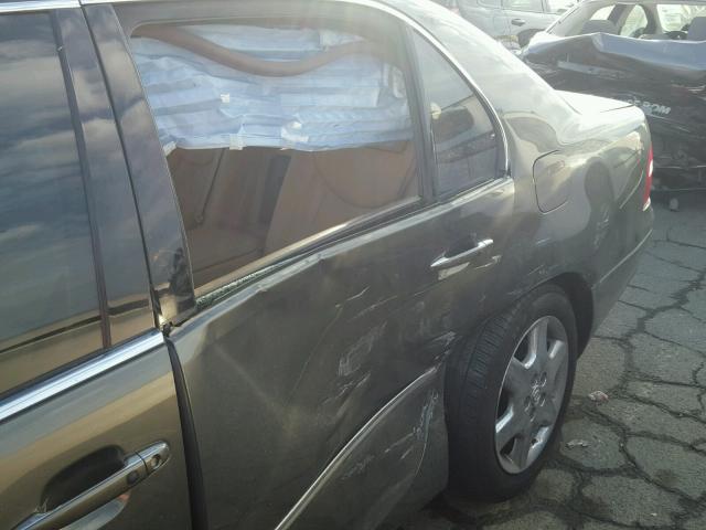 JTHBN36F250174813 - 2005 LEXUS LS 430 GRAY photo 9