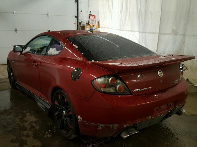 KMHHN66F97U235532 - 2007 HYUNDAI TIBURON GT RED photo 3