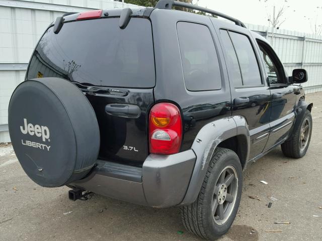 1J4GL48K83W663881 - 2003 JEEP LIBERTY SP BLACK photo 4