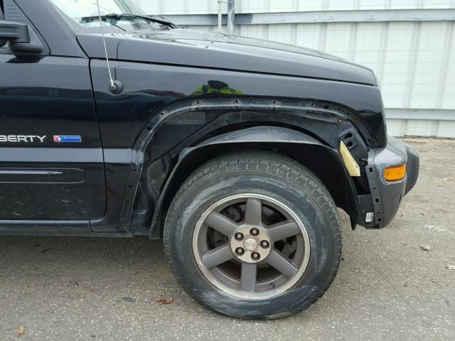 1J4GL48K83W663881 - 2003 JEEP LIBERTY SP BLACK photo 9