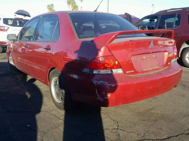 JA3AJ26E84U064171 - 2004 MITSUBISHI LANCER ES RED photo 3