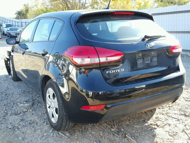 KNAFK5A80H5668799 - 2017 KIA FORTE LX BLACK photo 3