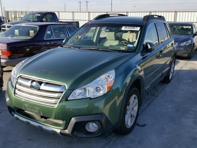 4S4BRBCC2E3323404 - 2014 SUBARU OUTBACK 2. GREEN photo 2