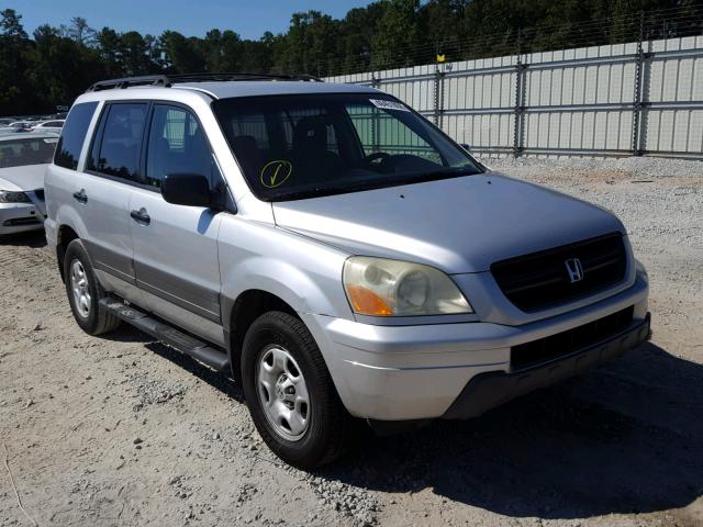 2HKYF18115H543985 - 2005 HONDA PILOT LX SILVER photo 1