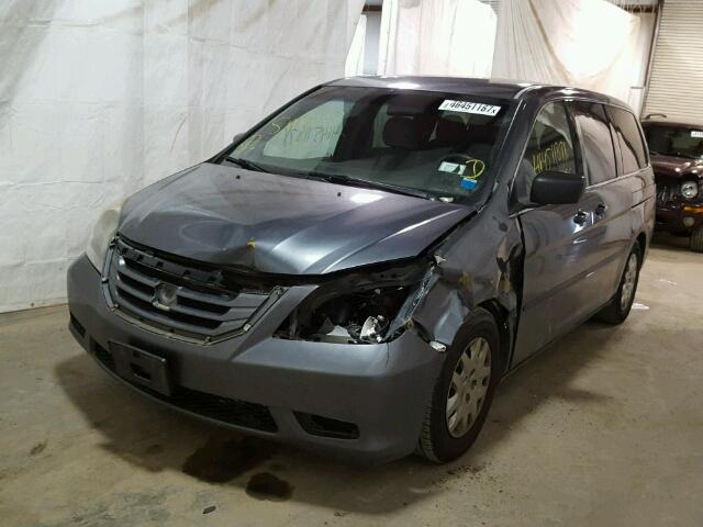 5FNRL3H20AB037543 - 2010 HONDA ODYSSEY LX GRAY photo 2