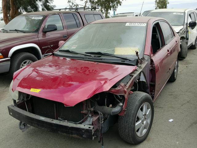 1NXBR32E07Z891947 - 2007 TOYOTA COROLLA CE BURGUNDY photo 2