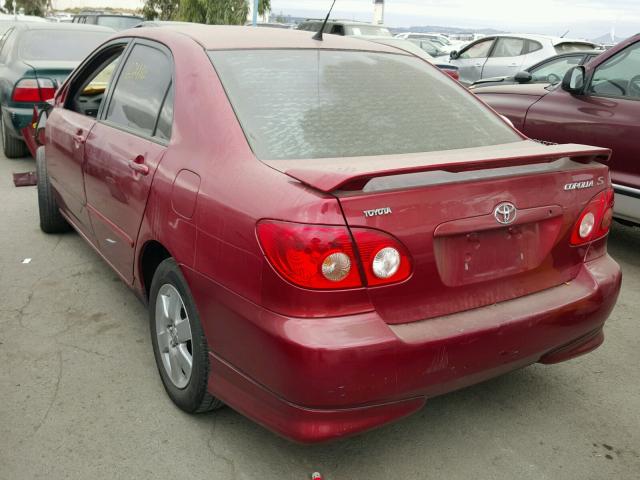 1NXBR32E07Z891947 - 2007 TOYOTA COROLLA CE BURGUNDY photo 3