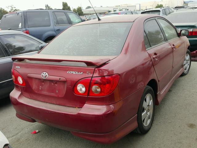 1NXBR32E07Z891947 - 2007 TOYOTA COROLLA CE BURGUNDY photo 4