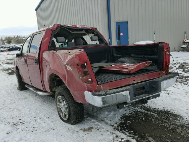 1FTPW14VX8FB93405 - 2008 FORD F150 SUPER RED photo 3