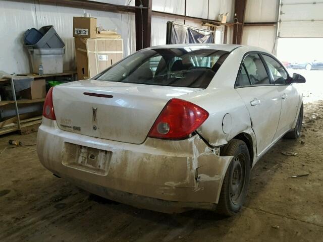 1G2ZF57B884305880 - 2008 PONTIAC G6 VALUE L WHITE photo 4