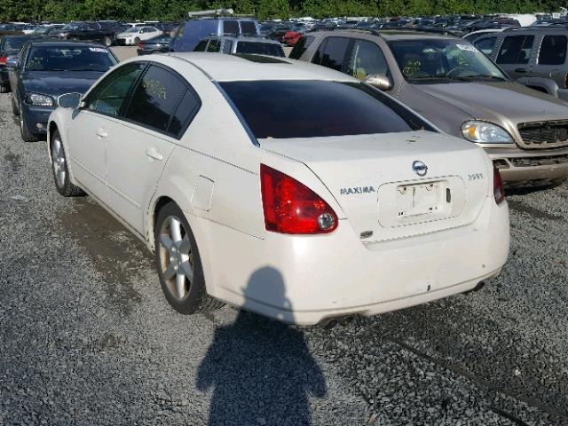 1N4BA41E16C833830 - 2006 NISSAN MAXIMA SE WHITE photo 3