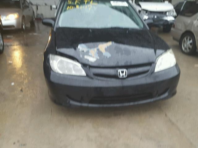 2HGES16625H508444 - 2005 HONDA CIVIC LX BLACK photo 9