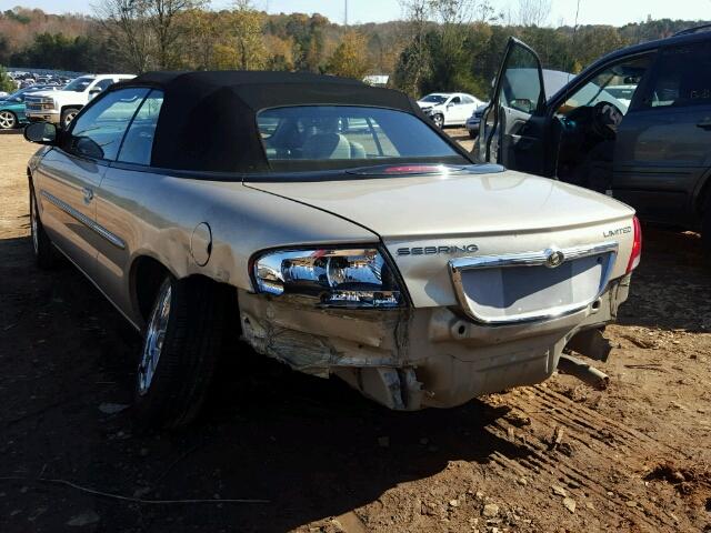 1C3EL65R36N154788 - 2006 CHRYSLER SEBRING LI GOLD photo 3