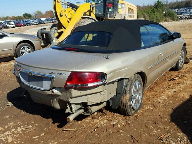 1C3EL65R36N154788 - 2006 CHRYSLER SEBRING LI GOLD photo 4