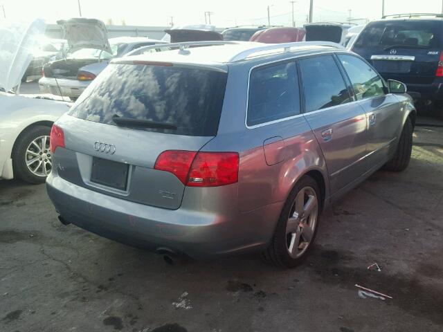 WAUKF78E07A217114 - 2007 AUDI A4 2.0T AV GRAY photo 4