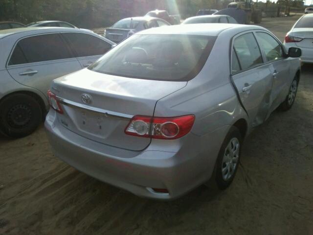 2T1BU4EE4CC882020 - 2012 TOYOTA COROLLA SILVER photo 4