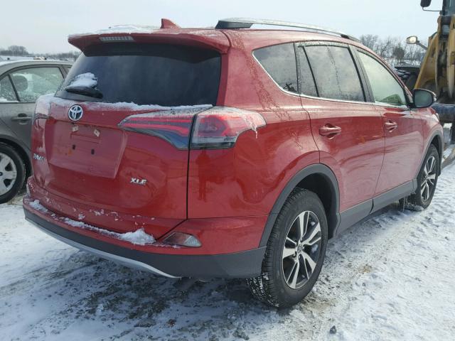 JTMWFREV5HJ142769 - 2017 TOYOTA RAV4 XLE RED photo 4