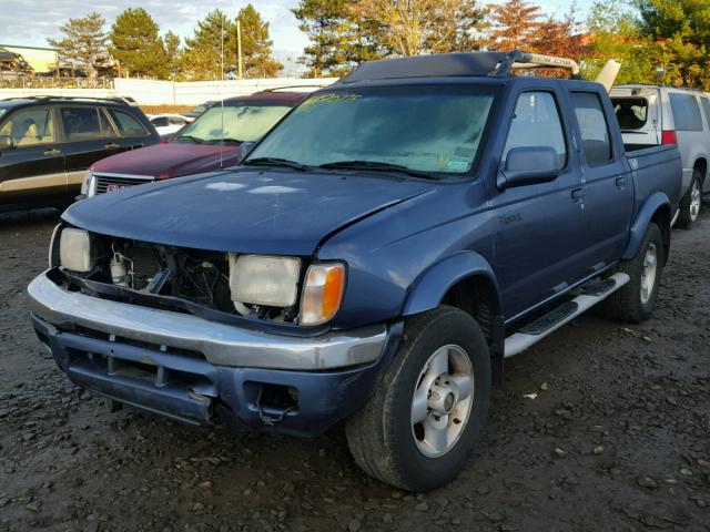 1N6ED27Y1YC370835 - 2000 NISSAN FRONTIER C BLUE photo 2