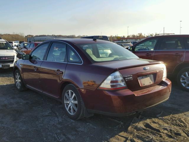 1FAHP24W48G111474 - 2008 FORD TAURUS SEL RED photo 3