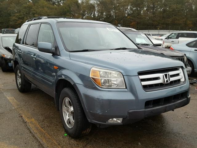 5FNYF284X7B002886 - 2007 HONDA PILOT EX BLUE photo 1