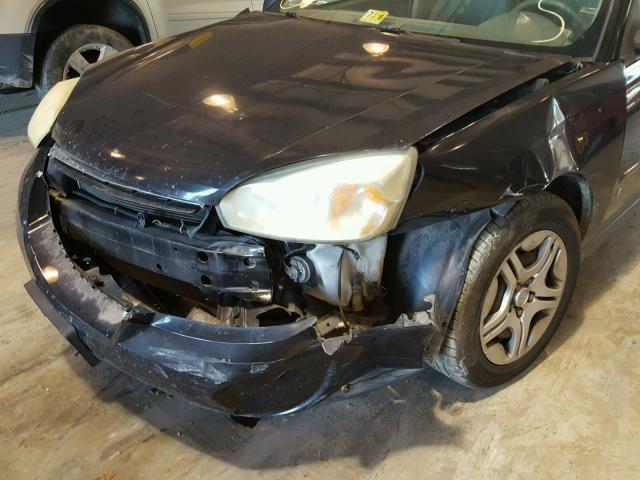 1G1ZS51806F263333 - 2006 CHEVROLET MALIBU LS შავი ფოტო 9