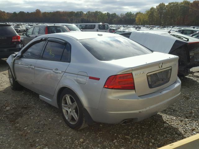 19UUA66205A022884 - 2005 ACURA TL SILVER photo 3